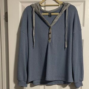 Blue and Gray Women's Sweater